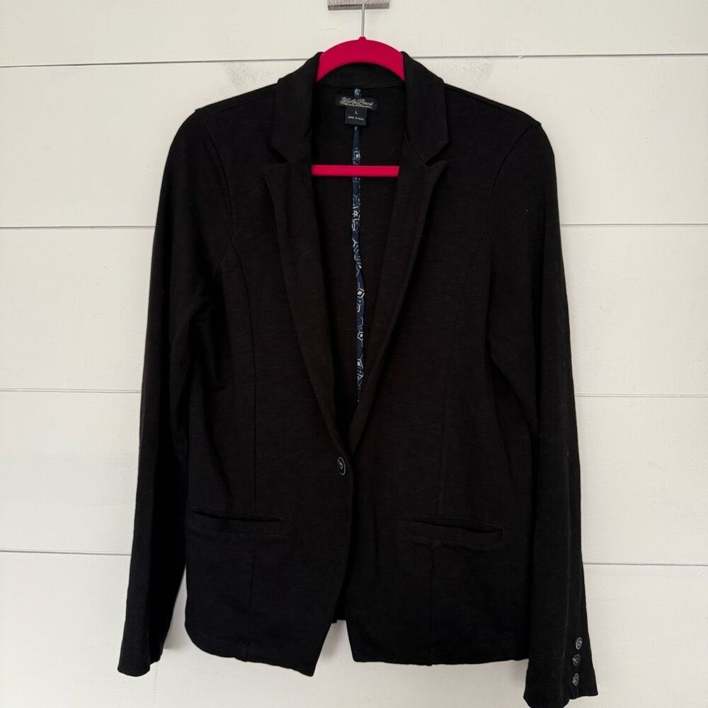 Lucky Brand Women’s Large Black Open Cardigan Jacket Blazer